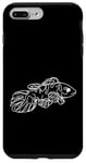 Coque pour iPhone 7 Plus/8 Plus Line Art Poisson & Ichtyologiste Marbre Gobie