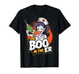 Code Boo In The Er Crew Funny Ghost Nurse Halloween T-Shirt