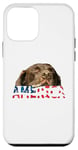 Coque pour iPhone 12 mini Patriotic Chocolate Lab America Is My Dream USA 4 juillet