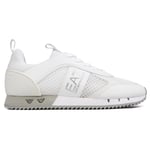 EA7 Mens B&w Mesh Run Trainers - White material_Synthetic - Size UK 8