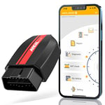 ANCEL BD500Pro Adaptateur Bluetooth OBD2 5.0 pour VW/Audi/Skoda/Seat Tout Système Diagnostic de Voiture Appareil avec Fonctions Spéciales et 10 Fonctions OBDII Lecteur de Code pour iOS et Android