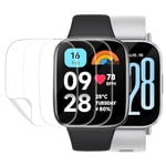 ECZOIL 4 Pièces Protection Écran pour Xiaomi Redmi Watch 3 Active, Sans Bulles Anti-Rayures Haute Définition Qualité Supérieure Transparent Doux TPU Film de Protection Ultra Mince