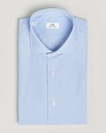 Grigio Cotton Poplin Dress Shirt Light Blue Stripe