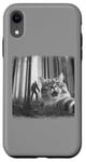 Coque pour iPhone XR Tee-shirt avec photo de chat humoristique avec motif chaton Bigfoot