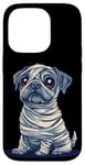 Coque pour iPhone 14 Pro Chien mignon comme momie pour les amoureux des chiens et des momies