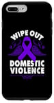 Coque pour iPhone 7 Plus/8 Plus Wipe Out Domestic Violence, ruban violet