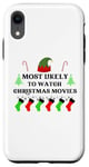 iPhone XR Most Likely To Watch Christmas Movies Family Santa Elf Hat Case