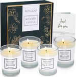 Scented Candles Gift Set, Soy Wax Candle of Jasmine, Pear & Freesia, Orange, for