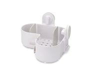 Joseph Joseph Duo Corner Shower Caddy Shelf Organiser, Bathroom Storage for Shower Accessories, White