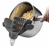 Kitchen Gizmo Snap N' Strain - Silicone Clip-On Colander Heat Resistant Drain...