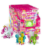 CRAZE Magic Slime Licorne Pack de 18 - Slime Enfant avec Figurine Licorne, Présentoir Complet 18 sachets de 75ml, Slime kit coloré avec Surprise à l'intérieur