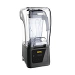 Buffalo Blender de bar digital professionnel puissant 1,68 kW avec capot d'insonorisation 2,5 litres, Acier inoxydable et plastique durables, Fonctions minuterie et impulsion, CY141