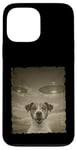 Coque pour iPhone 13 Pro Max Jack Russell Chien Selfie Vieux Téléphone Photo Drôle Observation OVNI