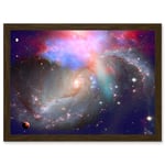 Spiral Galaxy Deep Space Stars Nebula Cosmos Artwork Framed Wall Art Print A4