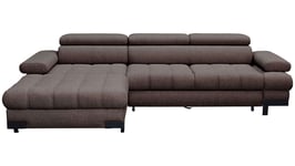 Canapé d'angle convertible 4 places SELVA coloris marron