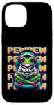 iPhone 14 Cute Gaming Frog Pew Video Game Graphic Men Boys Kids Women Case