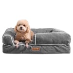 YITAHOME Panier pour Chien Orthopédique,Coussin Dehoussable pour Chien,Coussin Dehoussable pour Chien,Lavable Lit Chien,71x58cm,Gris