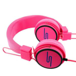 Casque audio son stéréo EXTRA-Bass - fonction. micro + télécommande - Rose