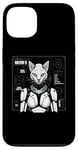 Coque pour iPhone 13 Robot chat Android Cyborg Futuriste Chaton félin