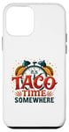 Coque pour iPhone 12 mini Horloge humoristique It's Taco Time Somewhere