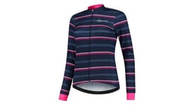 Veste velo hiver rogelli stripe   femme   bleu rose