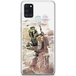 ERT GROUP mobile phone case for Samsung A21s original and officially Licensed Star Wars pattern Boba Fett 001 optimally adapted to the shape of the mobile phone, case made of TPU