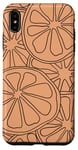 Coque pour iPhone XS Max Silhouette de couleur orange brûlé, motif agrumes