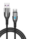 INF USB-C snabbladdningskabel 1.2 meter Svart 1.2 m