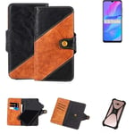 Couverture de téléphone portable pour Huawei P Smart S Case Cover noir brun cl