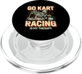 Go Kart Racing Is My Therapy Open Wheel Karting Kart Racing PopSockets PopGrip for MagSafe