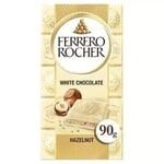 Ferrero Rocher White Chocolate & Hazelnut Bar 90G- Delicious Tasty & Treaty x5