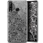 Caseink Coque pour Huawei P30 Lite (6.2) [Gel Motif HD Collection Dentelle Florale Design Blanc - Souple - Ultra Fin - Imprimé en France]