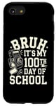 Coque pour iPhone SE (2020) / 7 / 8 Bruh It's My 100th Day of School Appareil photo vintage