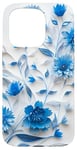 Coque pour iPhone 15 Pro Fleur Bleu Bleuet Floral Nature Femme Filles Fleurs