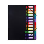 Utvide File Folder File Organizer 24 Pocket A4-størrelse Sort