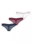 Tommy Hilfiger Lace Thongs, Pack of 3, Desert Sky/Multi