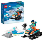 LEGO 60376 City Arctic Explorer Snowmobile Toy for Kids 5+ Year Old, Vehicle Con