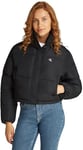 Calvin Klein Veste Matelassée Femme Matte Puffer Cropped Fit, Noir (Ck Black), XL