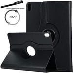 Housse Etui Noir pour iPad pro 12.9 2018 Coque avec Support Rotatif 360° avec Stylet Toproduits®