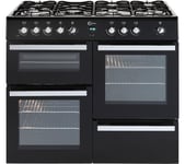 FLAVEL Milano 100 MLN10FRK Dual Fuel Range Cooker - Black & Chrome, Black