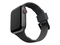 [U] Apple Watch Band 45Mm/44Mm/42Mm, Series 7/6/5/4/3/2/1/Se - Aurora Black - Klockräm För Smart Klocka - Antimikrobiell - Svart - För Apple Watch Hermès Series 7, Hermès Series 9, Nike Series 7, Series 10, Series 8, Series 9