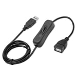 Interrupteur USB Câble USB avec Interrupteur Marche Arrêt, Rallonge USB avec Interrupteur pour enregistreur de Conduite, Lampe USB Bande LED etc