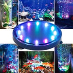 STARPIA 12 LED Lampe Bulle Aquarium Submersible Lumière Colorée à Bulle d’Air...