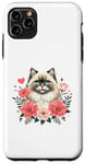 Coque pour iPhone 11 Pro Max Roses Flowers Himalayan Cat