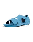 Camper Women's Right Nina K201367 Flat Sandal, Blue, 4 UK