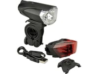 Fischer Sykkel Led/Usb Lyssett 35 Lux, Levetid Opptil 50 000 Timer, Stvzo Godkjent - 1 Stk (85354)