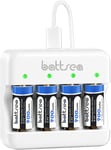 Battsea 900 mAh 3,7 V 123 A/123 Batterie au lithium rechargeable avec chargeur rapide compatible avec Arlo Caméra VMC3030 VMK3200 VMS3230 VMS330 VMS3430 Torches Microphone Détecteur de fumée.[G1584]