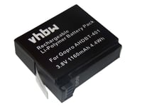 vhbw Batterie Compatible avec GoPro Hero 3+, 4 Black, 4 Silver, 4 Surf, 4  Music Edition caméra vidéo caméscope (1240mAh, 3,8V, Li-polymère)