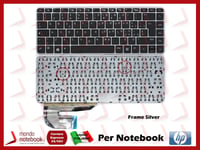 Clavier Italien Ordinateur Portable HP Elitebook 745 G3 745 G4 - Frame Argent