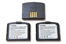 vhbw 3x accus de remplacement pour écouteurs sans fil Sennheiser 500898, 523306, BA-300, BA300, HC-BA300 (140mAh, 3,7V, Li-Polymere)